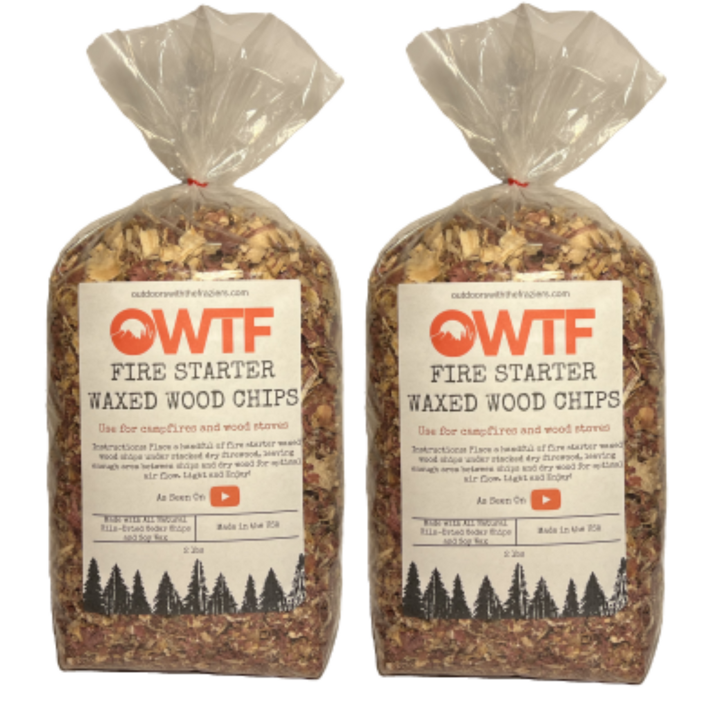 Fire Starter Waxed Cedar Wood Chips 2lbs