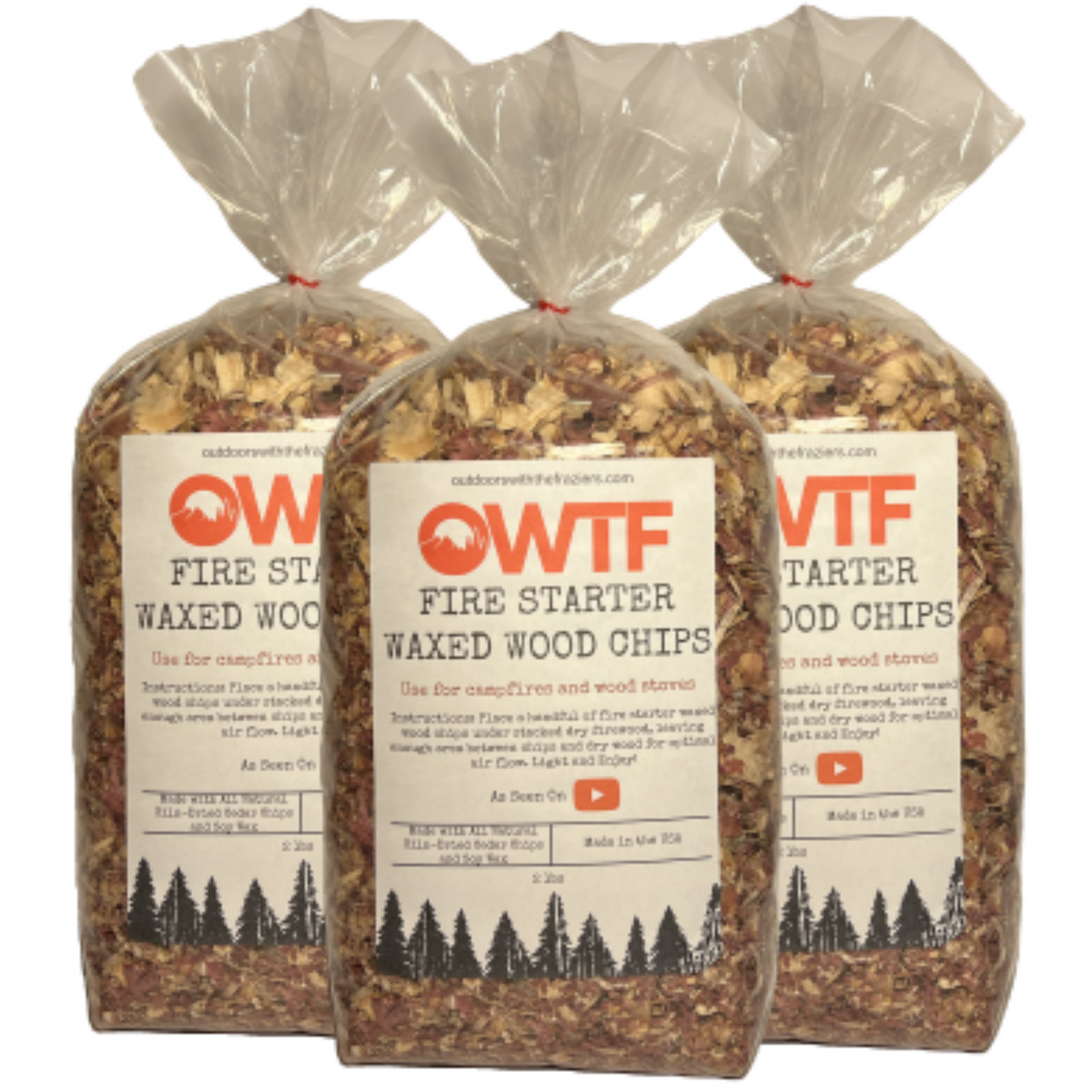 Fire Starter Waxed Cedar Wood Chips 2lbs