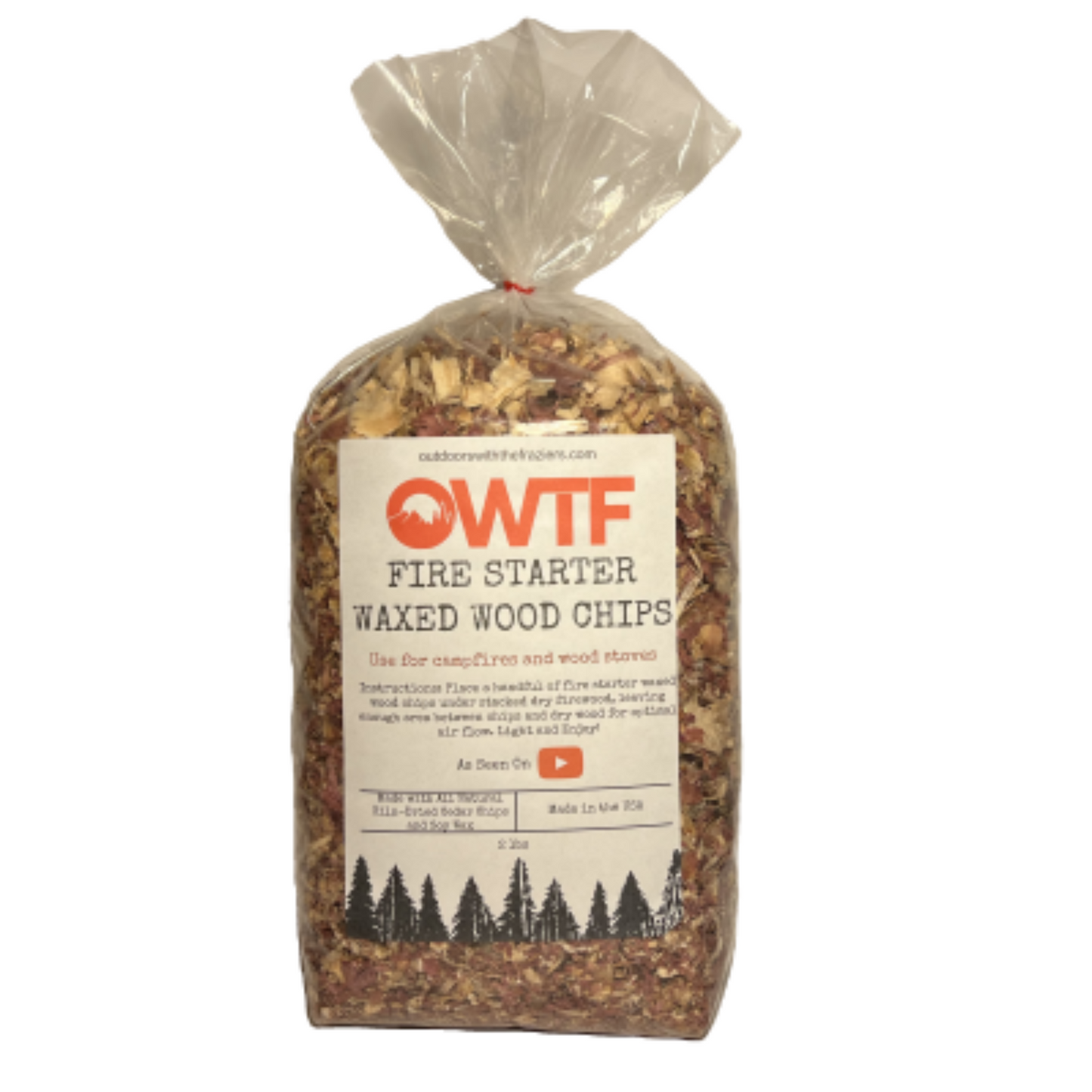 Fire Starter Waxed Cedar Wood Chips 2lbs
